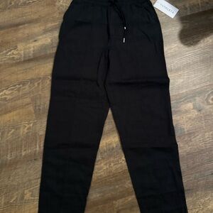 Athleta Women’s Black Linen Pants, Size S Tall, NWT